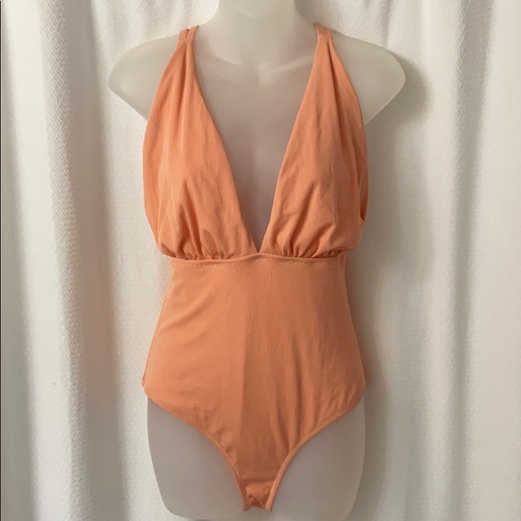 One piece peach bathing suit swim suit - Picture 2 of 3